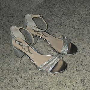 Nina Women's Glittering Silver Heels